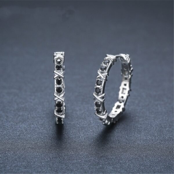 Fashion Simple Zircon Women's Copper Earrings - Image 3