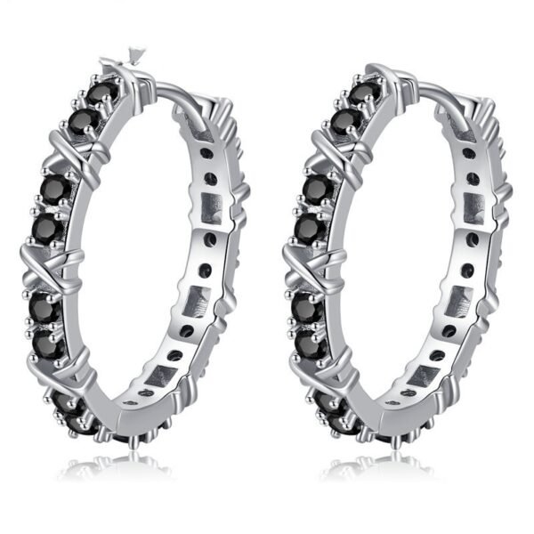 Fashion Simple Zircon Women's Copper Earrings - Image 4