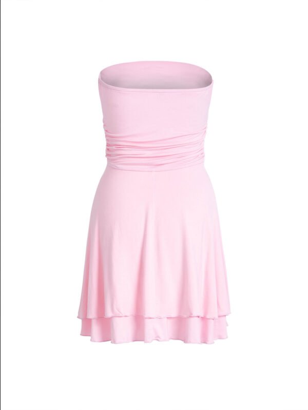 Y2K Tube-top Short Dress Summer Sexy Pleated Tight Dresses For Womens Clothing - Image 8