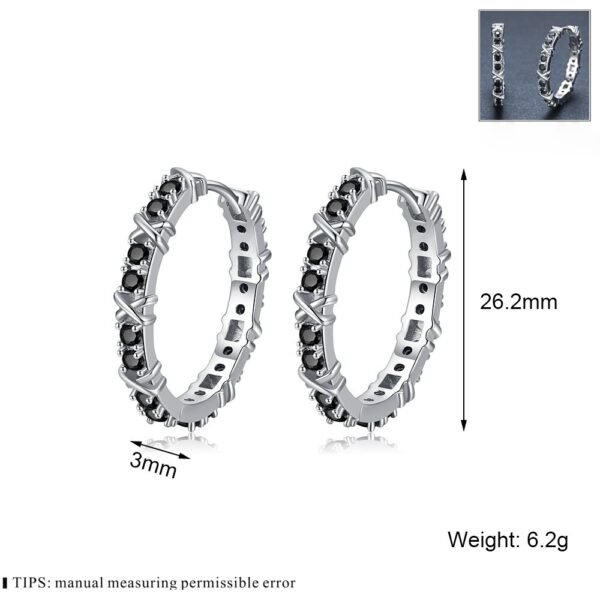 Fashion Simple Zircon Women's Copper Earrings - Image 5