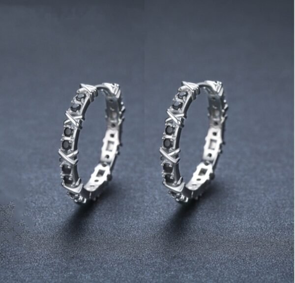 Fashion Simple Zircon Women's Copper Earrings - Image 2