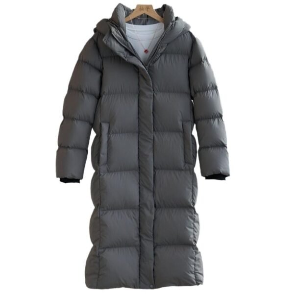Thickened Extra Long Down Jacket Women's Over-the-knee Long Warm Jacket - Image 5
